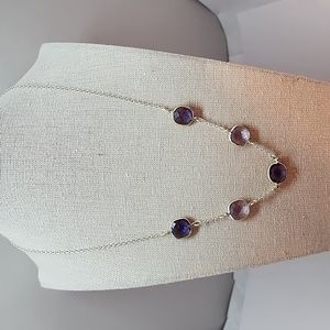 NRT Purple Faux Amethyst Faux Bead Necklace